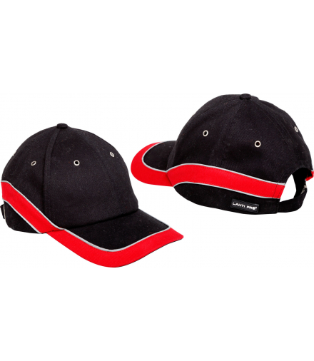 Czapki z daszkiem czarno-czerw. l101030s, 12szt, ce, Lahti Pro L1010300