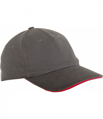 Czapki z daszkiem bawełniane, szare, 12 sztuk, Lahti Pro L1814300