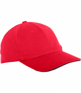 Czapki z daszkiem bawełniane, czerwone, 12 sztuk, Lahti Pro L1813300