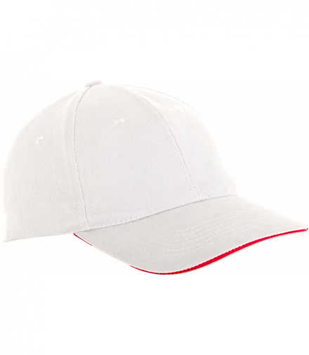 Czapki z daszkiem bawełniane, białe, 12 sztuk, Lahti Pro L1811300