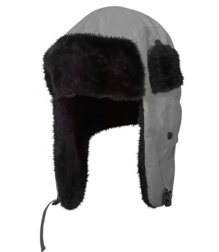 Czapki ocieplane uszanki szare l102010s, 12szt, ce, Lahti Pro L1020100