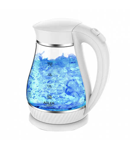 Czajnik szklany 1,7l ADLER AD 1274 white