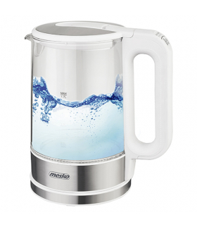Czajnik szklany 1,7 l z regulacją temp. MESKO MS 1301 white