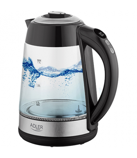 Czajnik szklany 1,7 l z regulacją temp. ADLER AD 1285