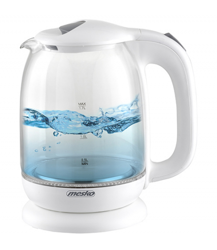 Czajnik szklany 1,7 l MESKO MS 1302 white
