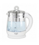 Czajnik szklany 1,5 l z zaparzaczem oraz regulacją temp. ADLER AD 1299