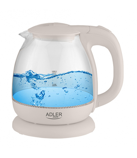 Czajnik szklany 1,0l ADLER AD 1283 cream