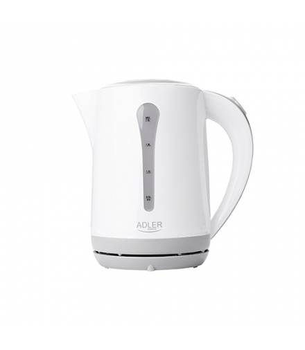 Czajnik plastikowy 2.5L, 2200W, biało szary, ADLER AD 1244
