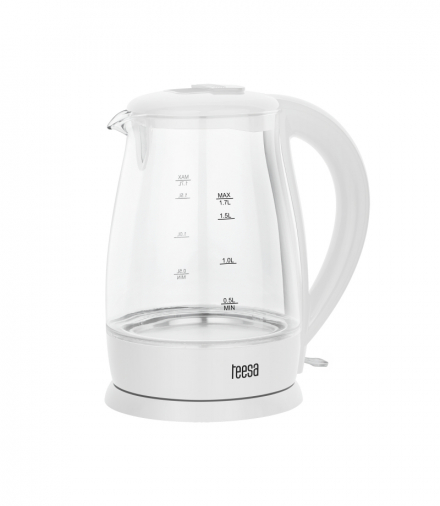 Czajnik elektryczny TEESA, szklany, 2000 W, biały, 1,7 L Teesa LEC-TSA1511W