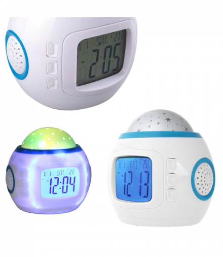 Budzik projektor gwiazd 10 melodii ATL AK234