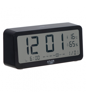 Budzik na baterie - czarny ADLER AD 1195 black