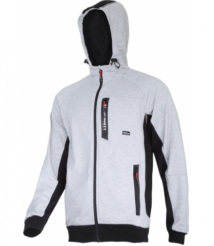 Bluza z kapturem i suwakiem szaro-czarna, "s", ce, Lahti Pro L4012601