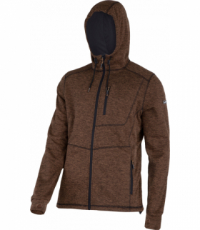 Bluza z kapturem i suwakiem brązowa, "l", ce, Lahti Pro L4014203