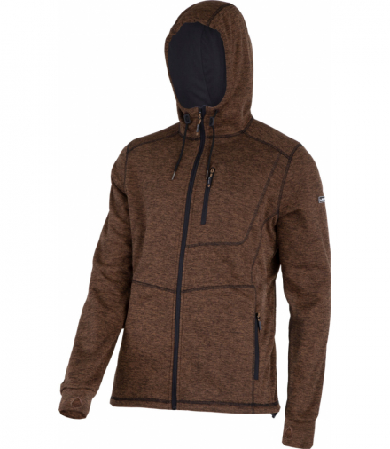 Bluza z kapturem i suwakiem brązowa, "l", ce, Lahti Pro L4014203