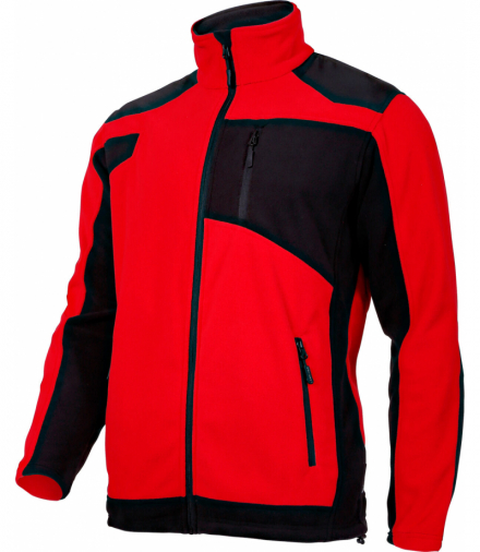 Bluza polar ze wzmocnieniami czerwono-czarna, "xl", ce, Lahti Pro L4011504
