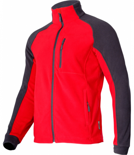 Bluza polar czerwono-szara, "xs", ce, Lahti Pro LPBP1XS