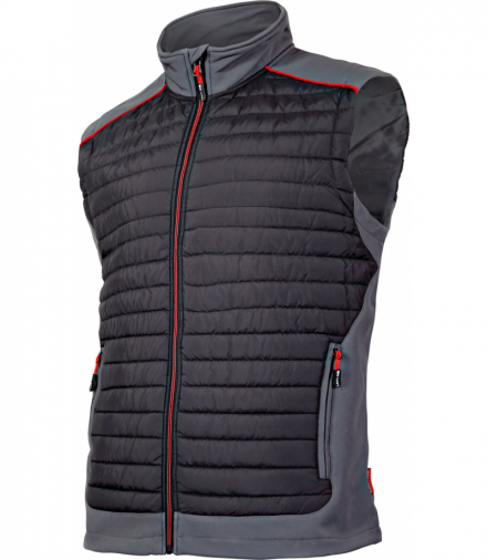 Bezrękawnik ocieplany czarno-szaro-czerwony, "3xl", ce, Lahti Pro L4130706