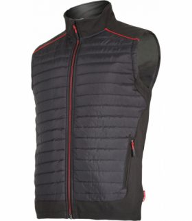 Bezrękawnik ocieplany czarno-czerwony, "xl", ce, Lahti Pro L4131004