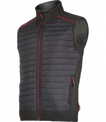 Bezrękawnik ocieplany czarno-czerwony, "xl", ce, Lahti Pro L4131004