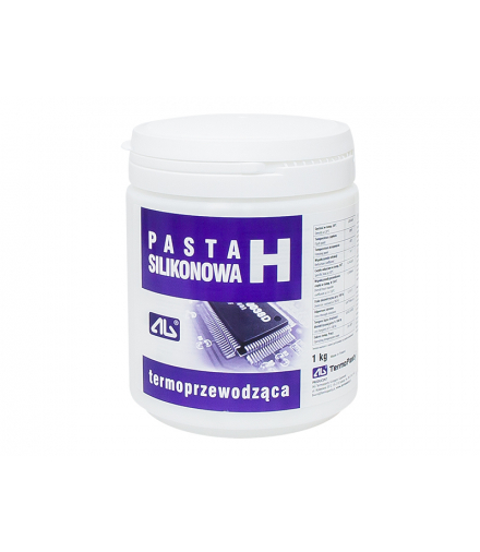 Pasta silikonowa h 1000g biała, ułatwia przepływ ciepła między elementami elektronicznymi a radiatorem AG TermoPasty 0023