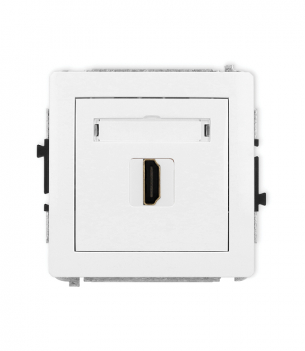 DECO Gniazdo HDMI 2.1, 8K, biały Karlik DHDMI-5