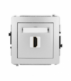 DECO Gniazdo HDMI 2.1, 8K, srebrny metalik Karlik 7DHDMI-5