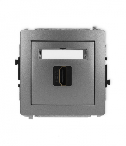 DECO Gniazdo HDMI 2.1, 8K, grafitowy Karlik 11DHDMI-5