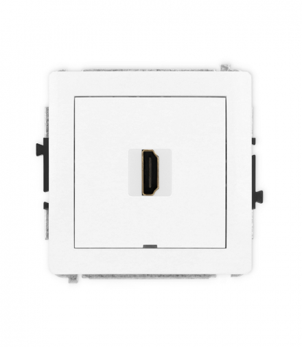 DECO Gniazdo HDMI 2.1, 8K, bez pola opisowego, biały mat Karlik 25DHDMIBO-5