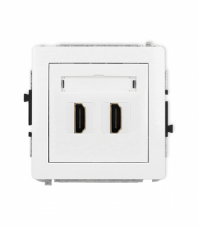 DECO Gniazdo podwójne HDMI 2.1, 8K, biały mat Karlik 25DHDMI-6