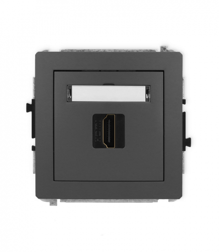 DECO Gniazdo HDMI 2.1, 8K, grafitowy mat Karlik 28DHDMI-5