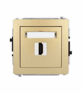 DECO Gniazdo HDMI 2.1, 8K, złoty Karlik 29DHDMI-5