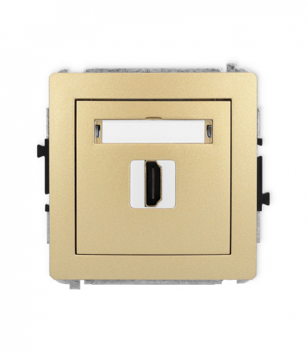 DECO Gniazdo HDMI 2.1, 8K, złoty Karlik 29DHDMI-5
