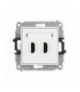 ICON Gniazdo podwójne HDMI 2.1, 8K, biały Karlik IHDMI-6