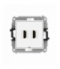 ICON Gniazdo podwójne HDMI 2.1, 8K, bez pola opisowego, biały Karlik IHDMIBO-6