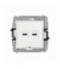 ICON Ładowarka USB podwójna 2xUSB C, 20W max., bez pola opisowego, biały Karlik ICUSBBO-7