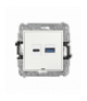 ICON Ładowarka USB podwójna USB C + USB A, 20W max., bez pola opisowego, biały Karlik ICUSBBO-8