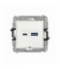 ICON Ładowarka USB podwójna USB C + USB A, 20W max., bez pola opisowego, biały Karlik ICUSBBO-8