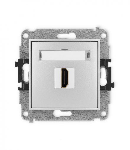 ICON Gniazdo HDMI 2.1, 8K, srebrny metalik Karlik 7IHDMI-5