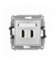 ICON Gniazdo podwójne HDMI 2.1, 8K, srebrny metalik Karlik 7IHDMI-6