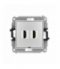 ICON Gniazdo podwójne HDMI 2.1, 8K, bez pola opisowego, srebrny metalik Karlik 7IHDMIBO-6