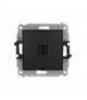 ICON Gniazdo HDMI 2.1, 8K, bez pola opisowego, czarny mat Karlik 12IHDMIBO-5