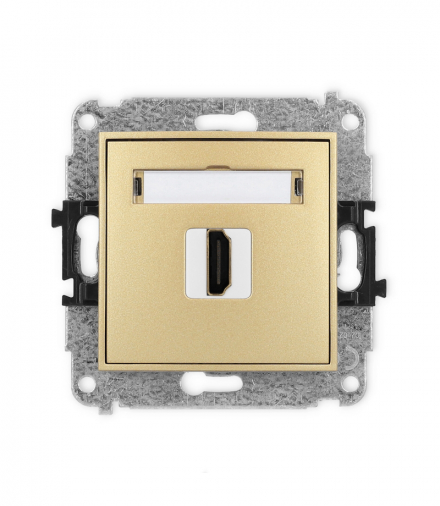 ICON Gniazdo HDMI 2.1, 8K, złoty Karlik 29IHDMI-5