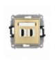 ICON Gniazdo podwójne HDMI 2.1, 8K, złoty Karlik 29IHDMI-6
