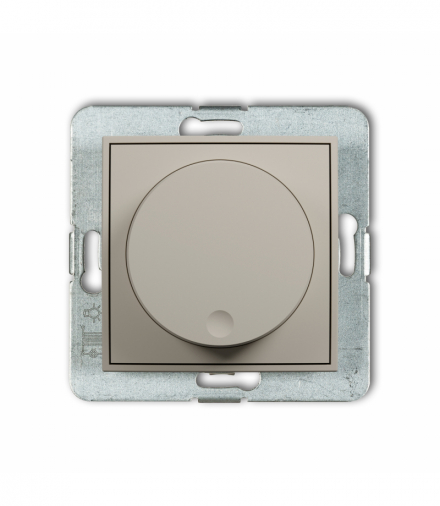 ICON Ściemniacz, elektroniczny regulator oświetlenia przyciskowo-obrotowy do lamp LED, taupe Karlik 60IRO-2