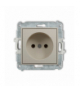 ICON Gniazdo pojedyncze bez uziemienia 2P (bez przesłon torów prądowych), taupe Karlik 60IGP-1