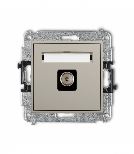 ICON Gniazdo antenowe pojedyncze TV, taupe Karlik 60IGTV-1