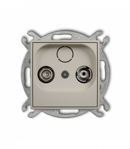 ICON Gniazdo abonenckie RTV końcowe 2dB, taupe Karlik 60IG2K