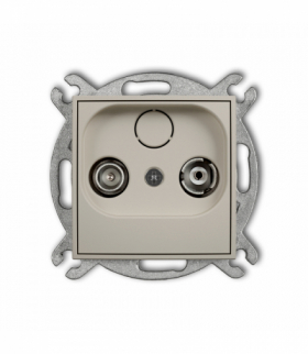 ICON Gniazdo abonenckie RTV przelotowe 15dB, taupe Karlik 60IG15P