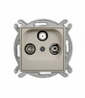 ICON Gniazdo abonenckie RTV-SAT przelotowe 10dB, taupe Karlik 60IGSP