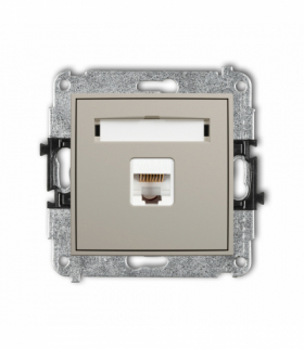 ICON Gniazdo komputerowe pojedyncze 1xRJ45, kat. 5e, 8-stykowy, taupe Karlik 60IGK-1